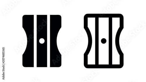 Bild auf Leinwand Eraser icon for correcting mistakes in writing or drawing, in solid and outline style