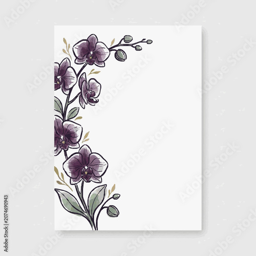 Purple wisteria flowers with green leaves and buds.