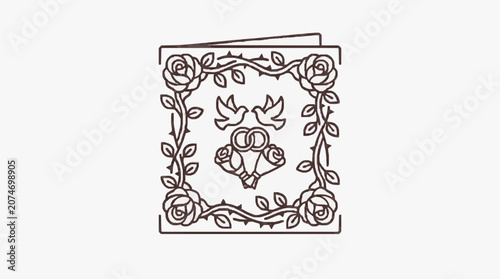 Intricate black and white floral ornamental design illustration.