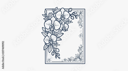 Intricate black and white floral pattern illustration.