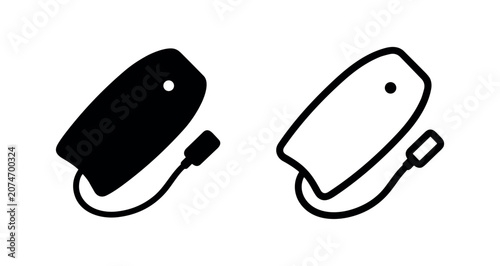 Photos Bodyboard icons set