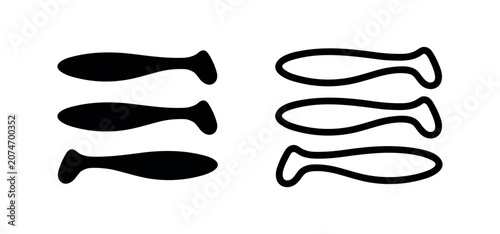 Fotografie Fishing lure icons set