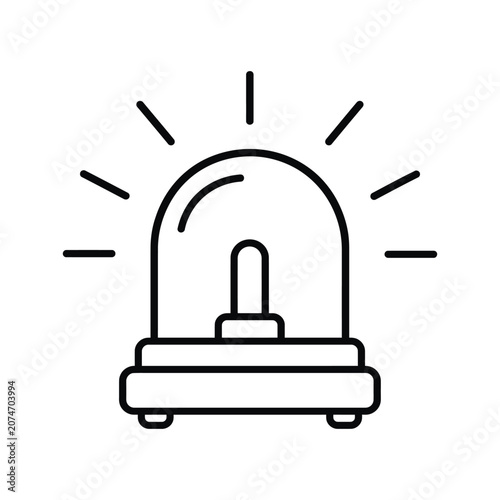 Vector illustration of a siren light