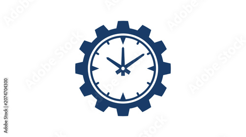 Obraz na plátně Gear clock with white face.