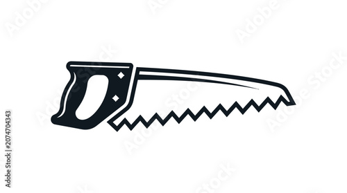 Canvastavla Black handled handsaw with teeth.