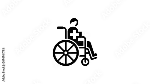 Fotografi Disabled person in a wheelchair.