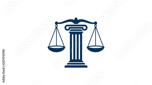 Bild auf Leinwand Balance scales justice law symbol.