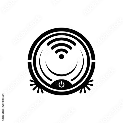 Black WiFi symbol logo icon.