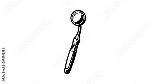 Detailed illustration of magnifying glass.