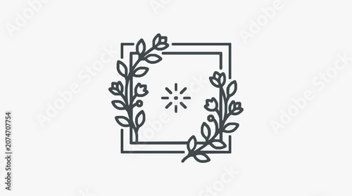 Tablou pe pânză Line art illustration of a detailed crown symbol.