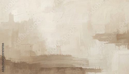 Abstract art in muted earth tones with brush strokes creating a sense of depth and texture