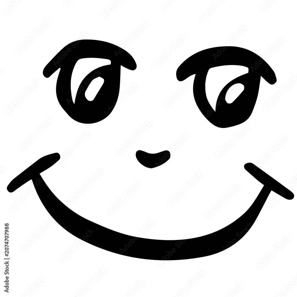 Fototapeta premium Cute emotion digital stamp cartoon style character isolated on white background