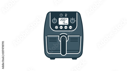 Modern Air Fryer Kitchen Appliance Device.