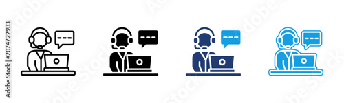 Canvastavla Online Chat icon multiple style collection