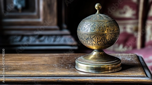 A Detailed Close Up Of An Ornate Metal Decorative Object