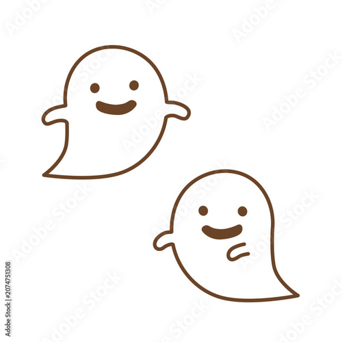 シンプルなおばけのイラスト