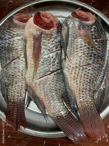 fresh fish on the market