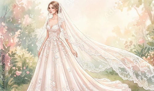 Romantic Elegant Wedding Dress
