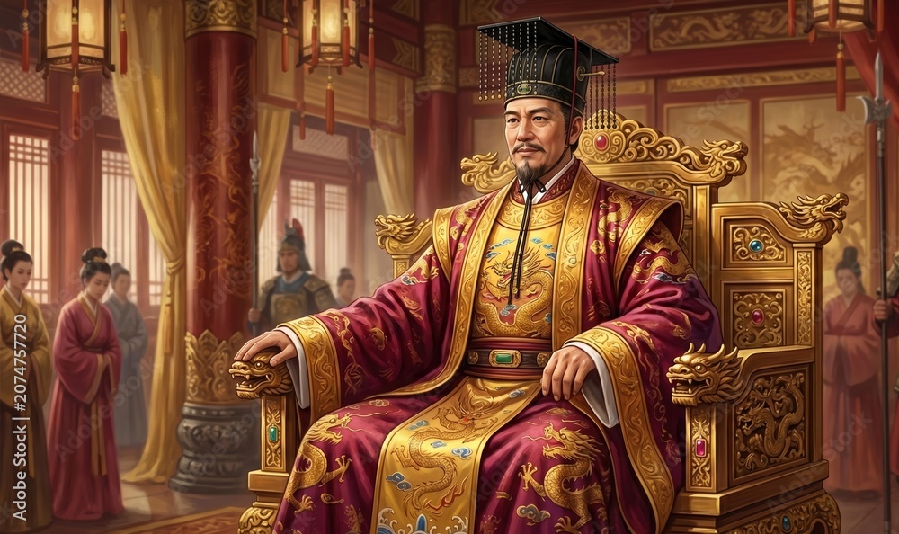 Obraz premium Ancient Chinese Emperor Throne