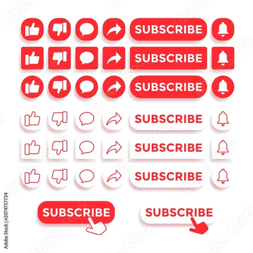 Subscribe Icon design concept. Subscribe internet symbols vector illustration.