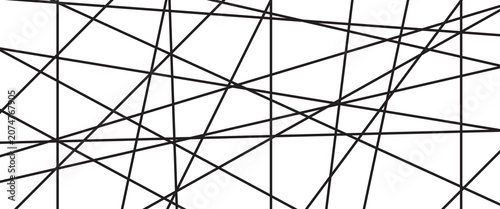 Schilderij op canvas Creative abstract pattern with chaotic straight line texture and random geometry