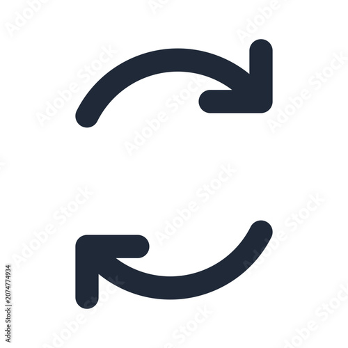 Recurring arrows line icon, time management outline symbol