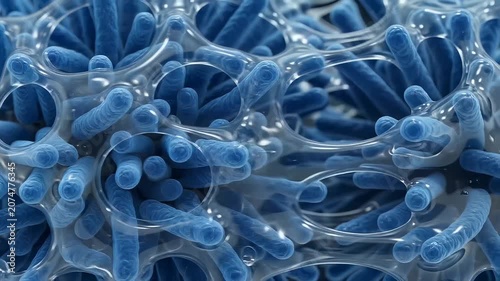 Bacterial biofilm matrix extrusion and extracellular polymeric substance slime