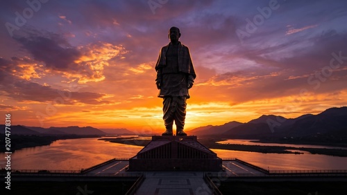 Patriotic Monument at Glowing Horizon
