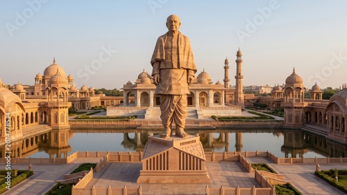 Traditional Indian Stone Monument Banner
