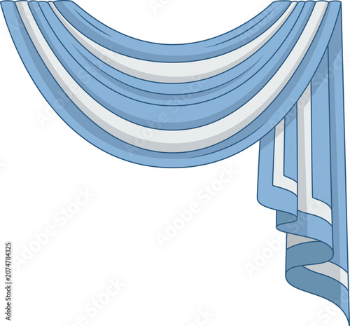 Telón celeste y blanco con diseño de bandera de Argentina para marco de fondo, PNG | 25 de Mayo y 9 de Julio