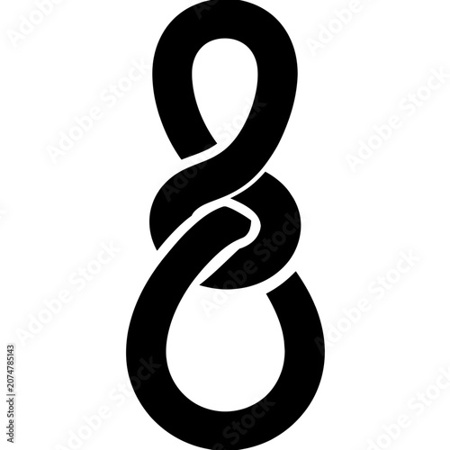 Black infinity symbol vector icon