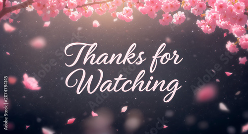 Beautiful Cherry Blossom Flowers Falling Thanks for Watching.
