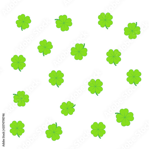 set of four leaf clover