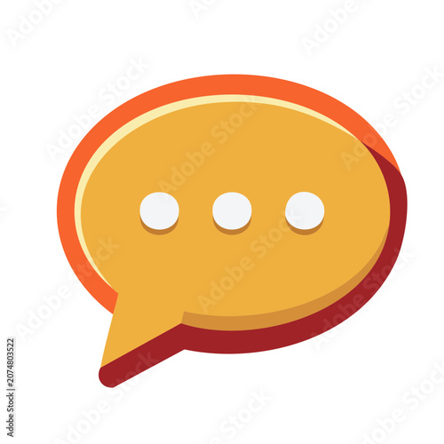 Speech bubble icon with three dots