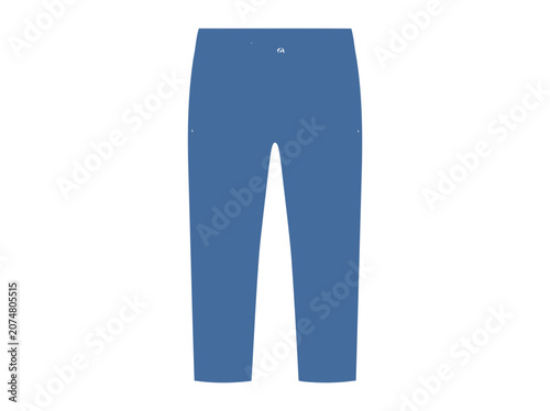 Blue Pajama Pants Isolated on White Background, Comfortable Sleepwear