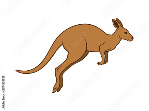 Jumping Kangaroo Illustration