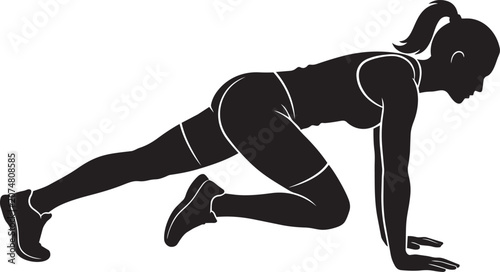 Fotografía Business Sports and Human Activity Silhouette Collection Vector Set Isolated on