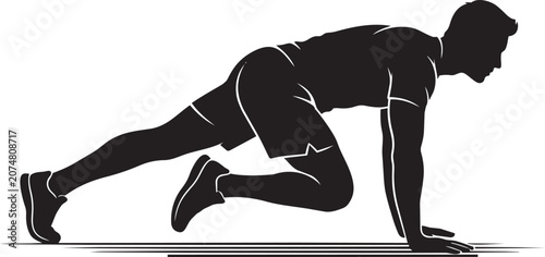 Tableau sur toile Business Sports and Human Activity Silhouette Collection Vector Set Isolated on