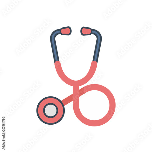 Flat vector stethoscope icon
