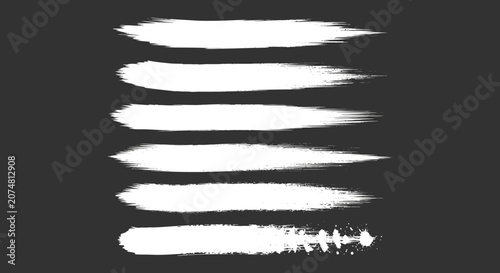 Black highlighter brush stroke lines set for underline banners, dry paint marker stripes, rough grunge ink smears and bold hand drawn highlight elements, Grunge paint lines
