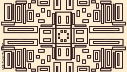 Photos Abstract Geometric Mandala Pattern with Tribal Triangle Elements Background, Abs