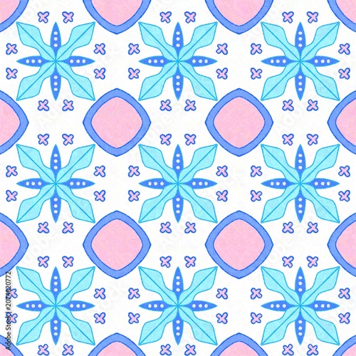 seamless floral pattern blue pastel