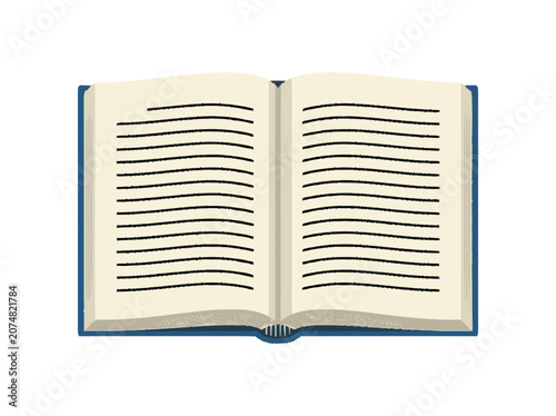 Open Book with Lined Pages - Education, Knowledge, and Reading Concept