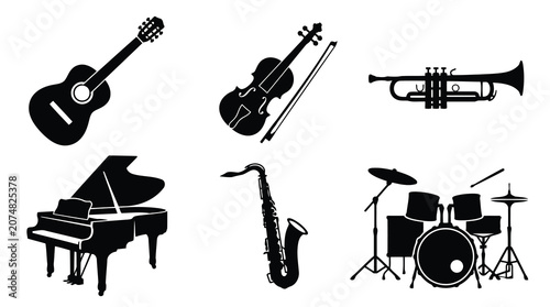 Music instruments icons