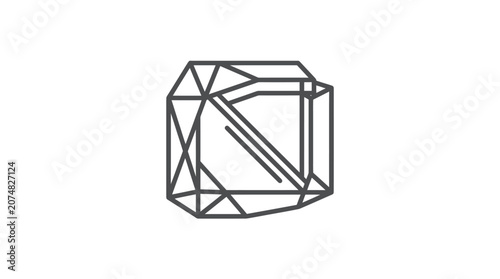 Geometric Diamond Shape Illustration.