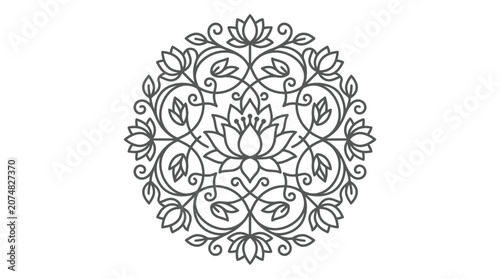 Intricate Floral Mandala Design Pattern.