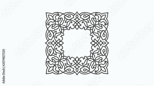 Tableau sur toile Intricate Square Floral Ornate Frame.