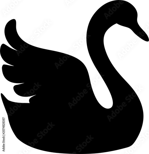 Swan Silhouette SVG Clipart for Cricut Crafts and DIY Designs