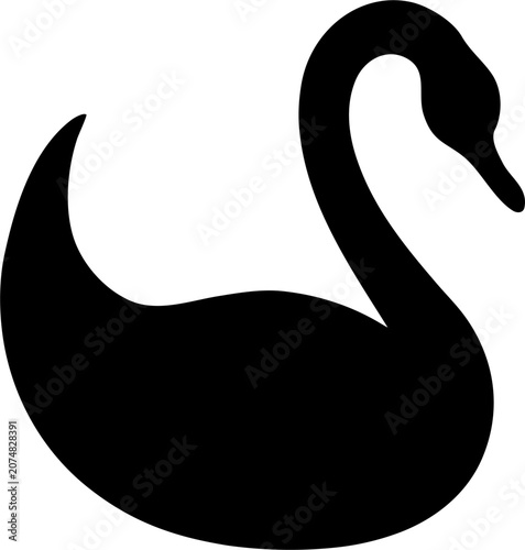 Swan Silhouette SVG Clipart for Cricut Crafts and DIY Designs