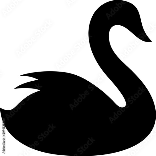 Swan Silhouette SVG Clipart for Cricut Crafts and DIY Designs
